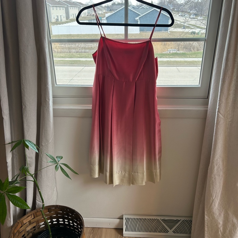 Silk Pink and Cream Ombre Dress